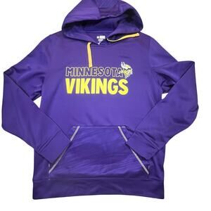 Team Apparel Mens M NFL Minnesota Vikings Purple Hoodie TX3 Warm Pullover
